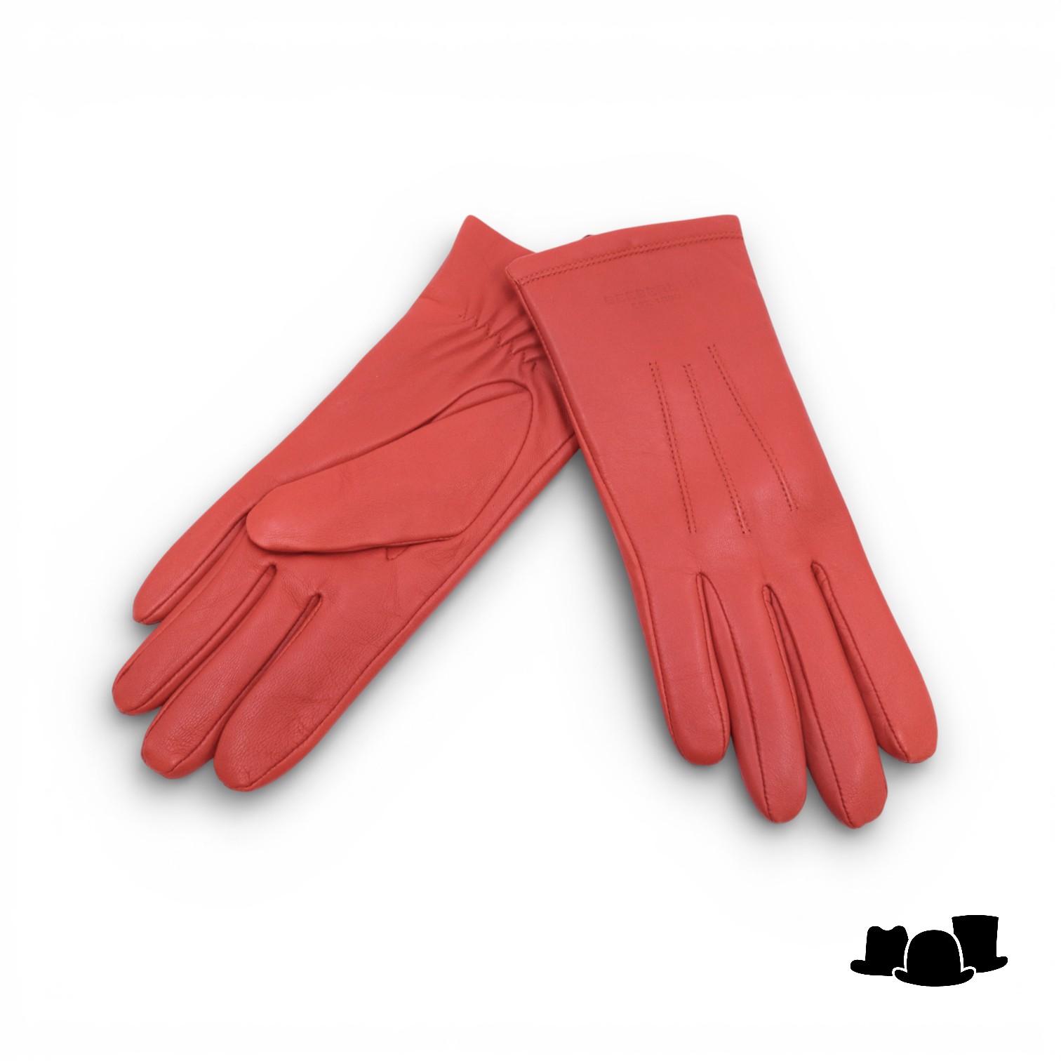 seeberger handschoenen gladleer oranje