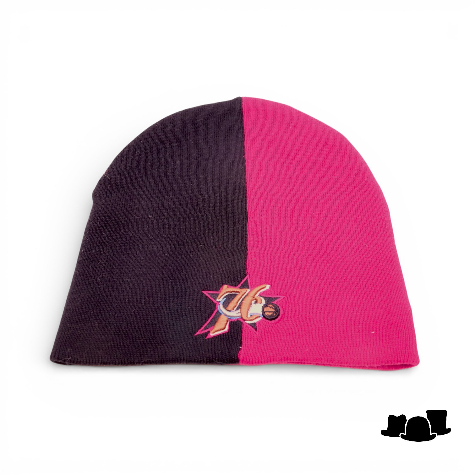 new era knitted beanie philadelphia 76ers allen iverson black and red