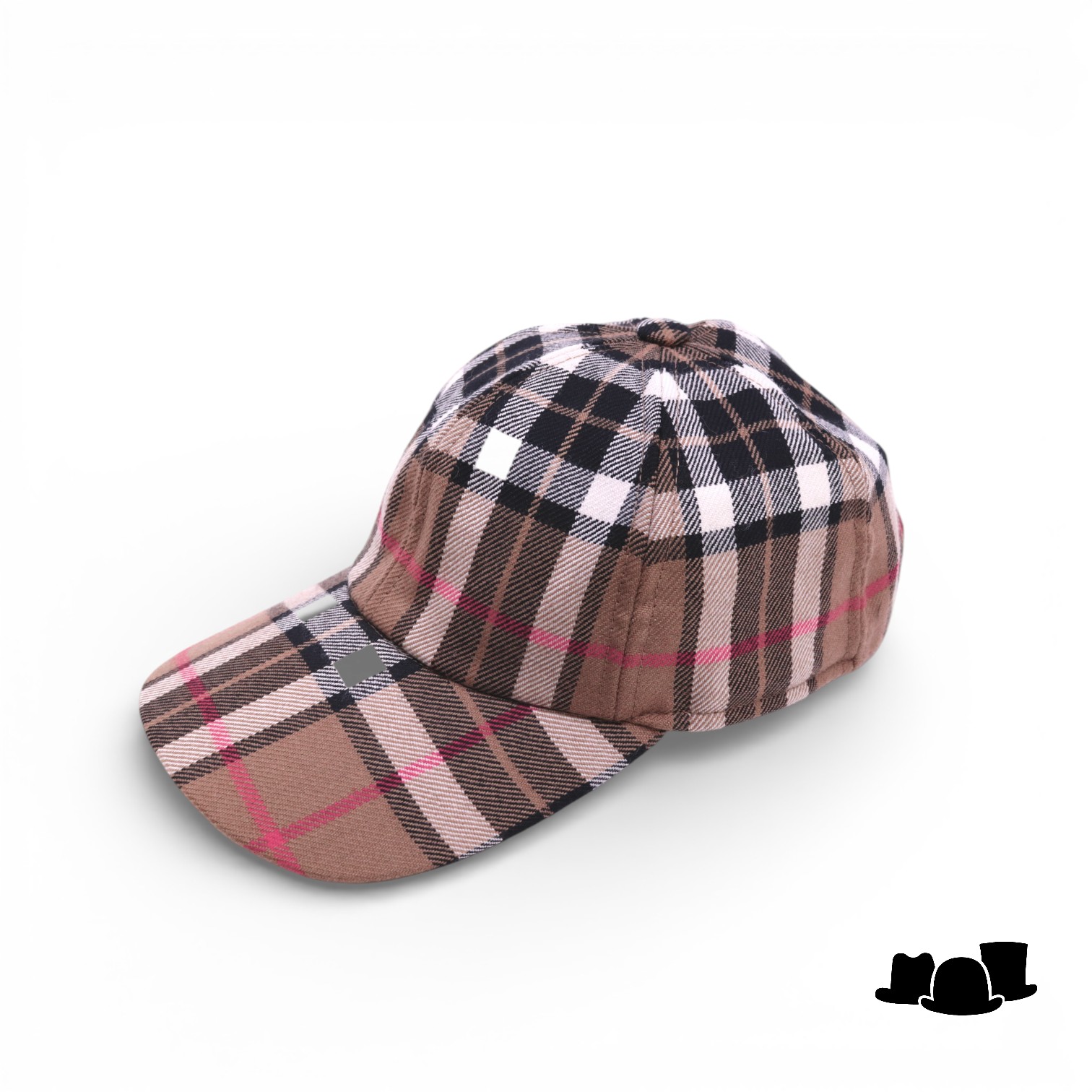 city sport winter baseball cap tartan camel zwart