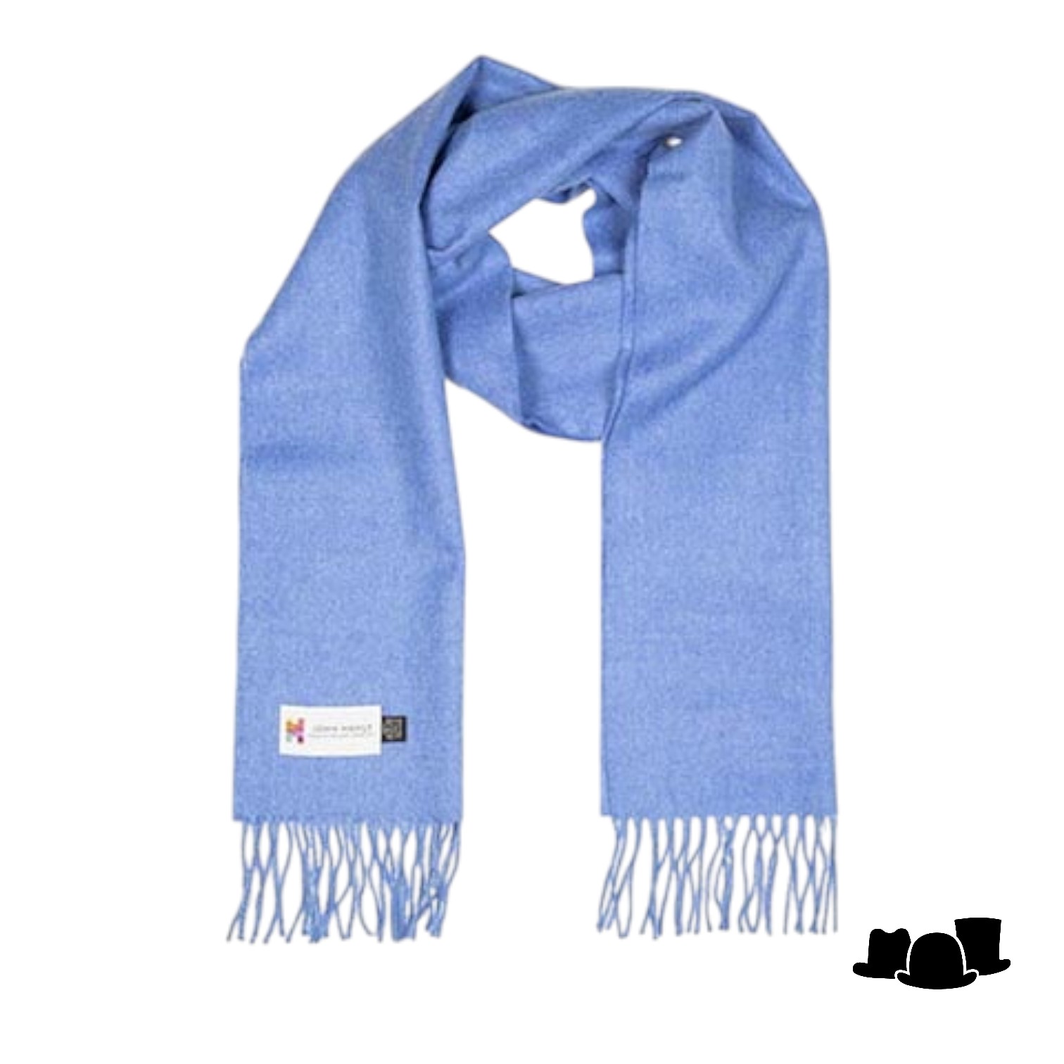 john hanly merino luxury wool scarf lapis blue