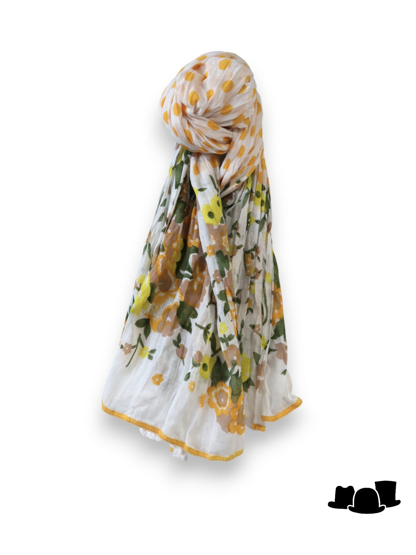 onkar zomer sjaal katoen yellow flowers
