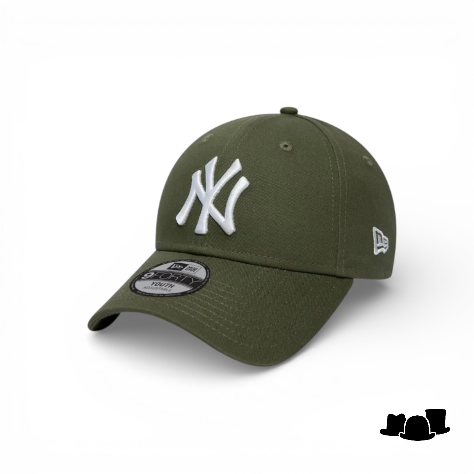 new era baseball youth cap 9forty new york yankees olive white