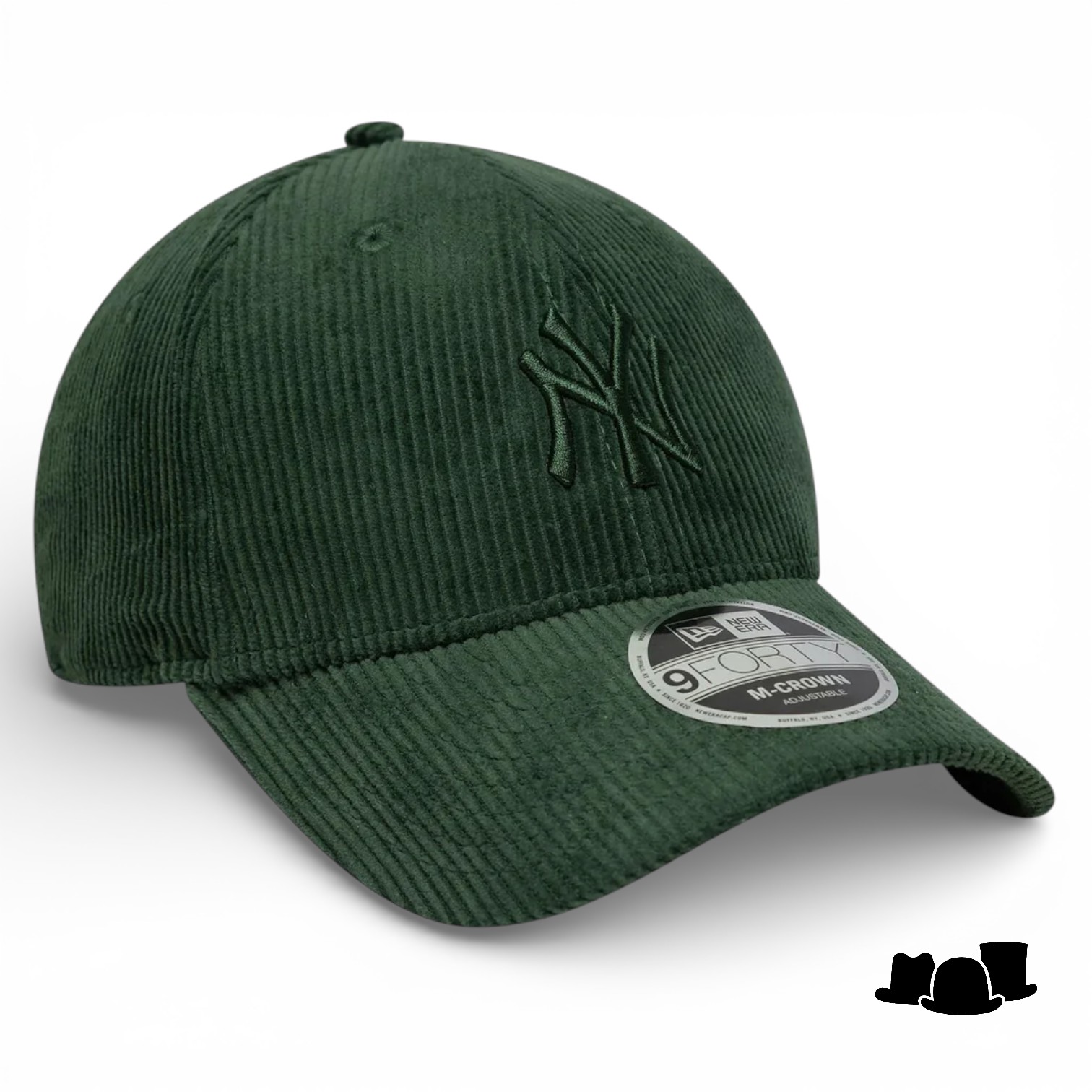new era baseball cap 9forty cord new york yankees dark green