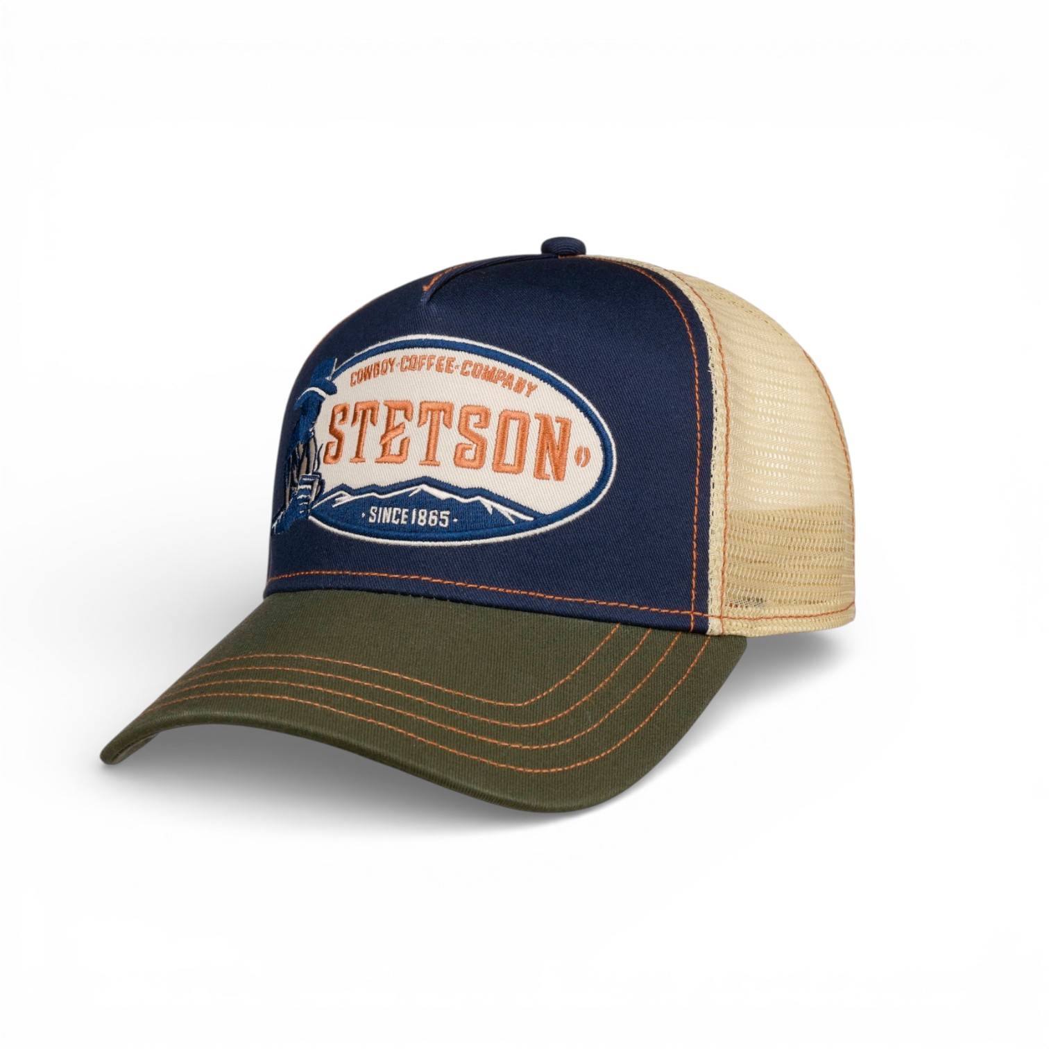 stetson trucker cap cowboy coffee