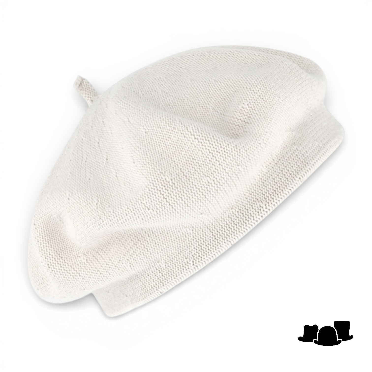 fiebig knitted baret katoen white