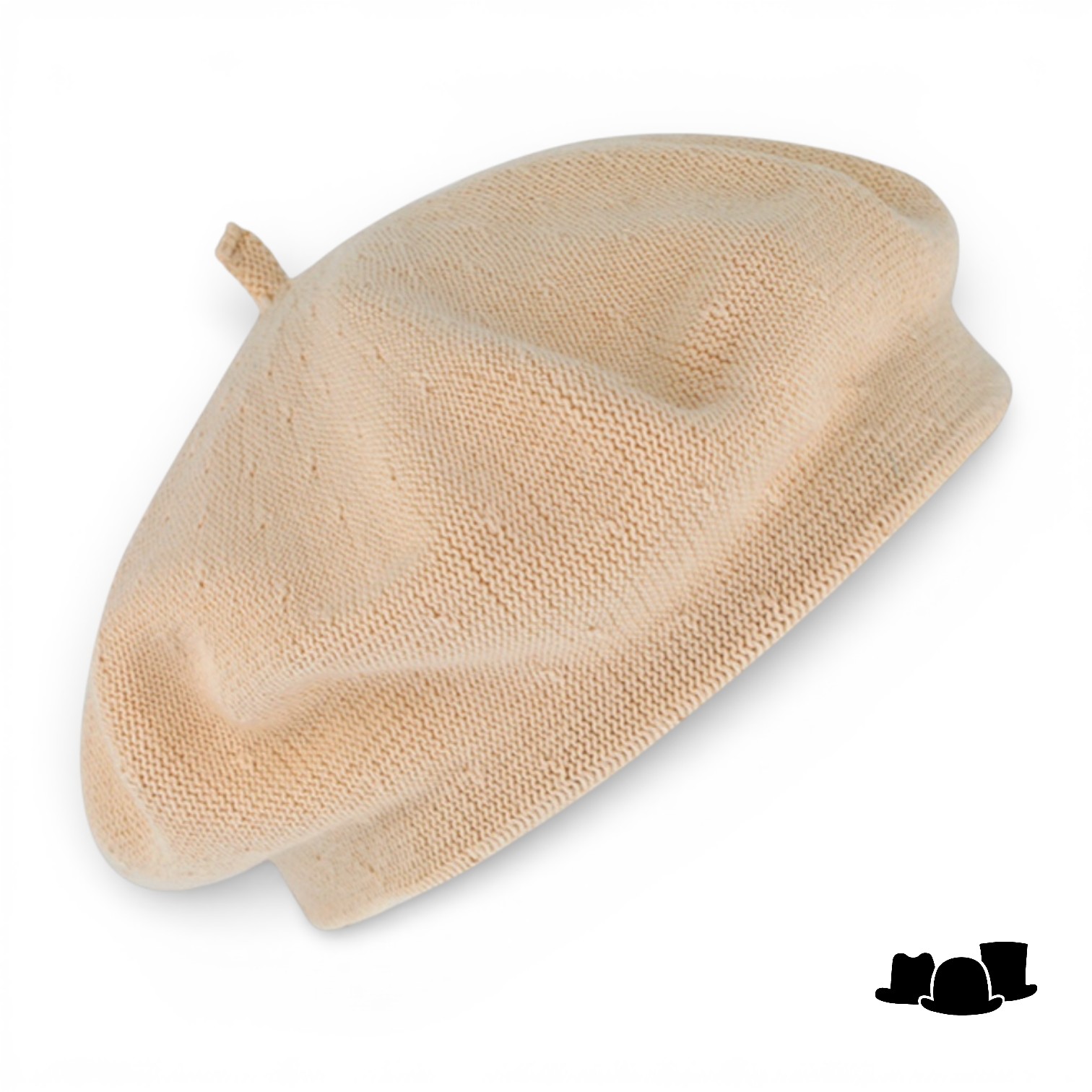 fiebig knitted baret katoen beige