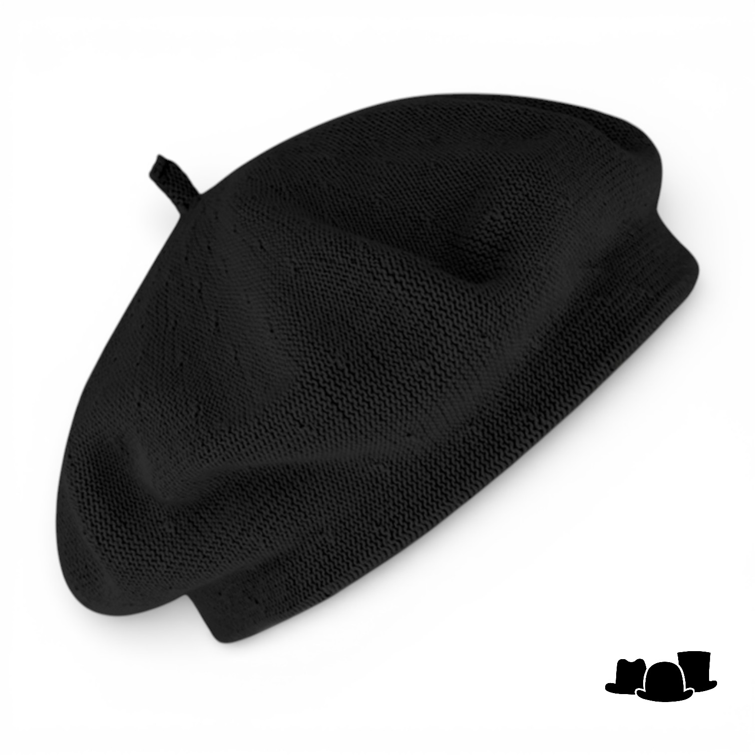 fiebig knitted baret katoen black