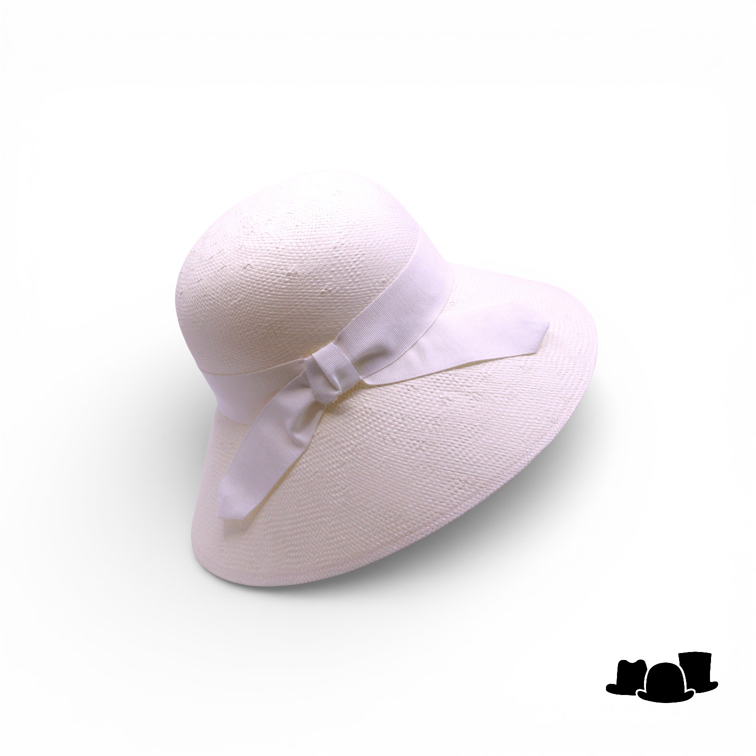 jos van dijck brede rand hoed viola cellulose wit