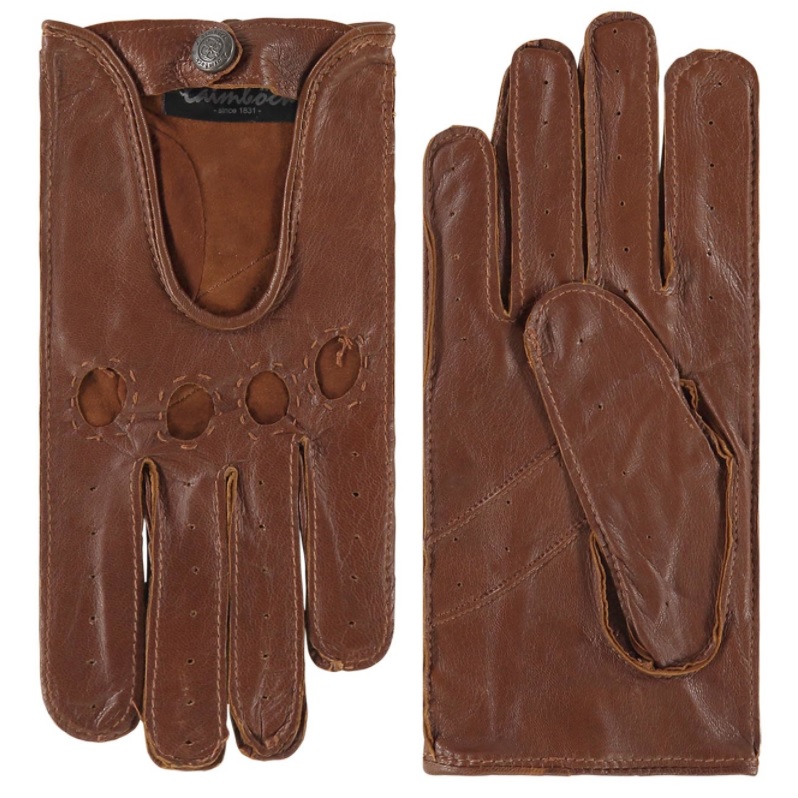 laimb&ouml;ck dames leren autohandschoenen mackay rust