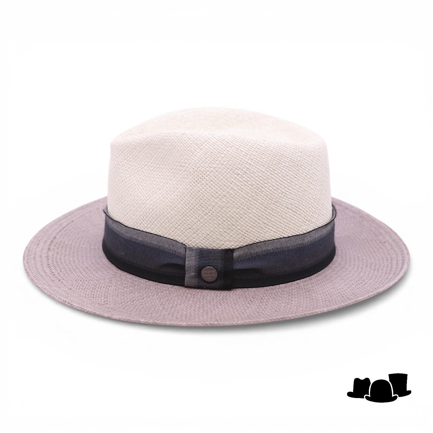 vintimilla fedora klassiek 2tone panama naturel grijs 