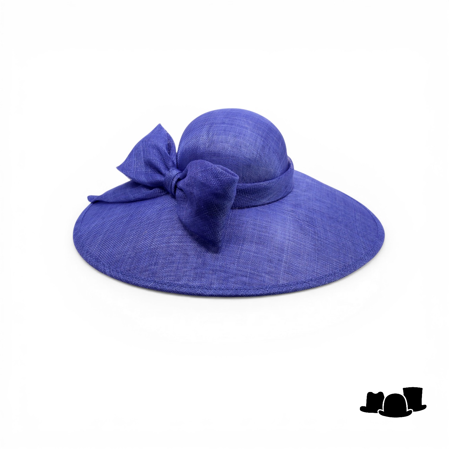 maddox occasion hat 167 ronde bol asymmetric sinamay bow cobalt