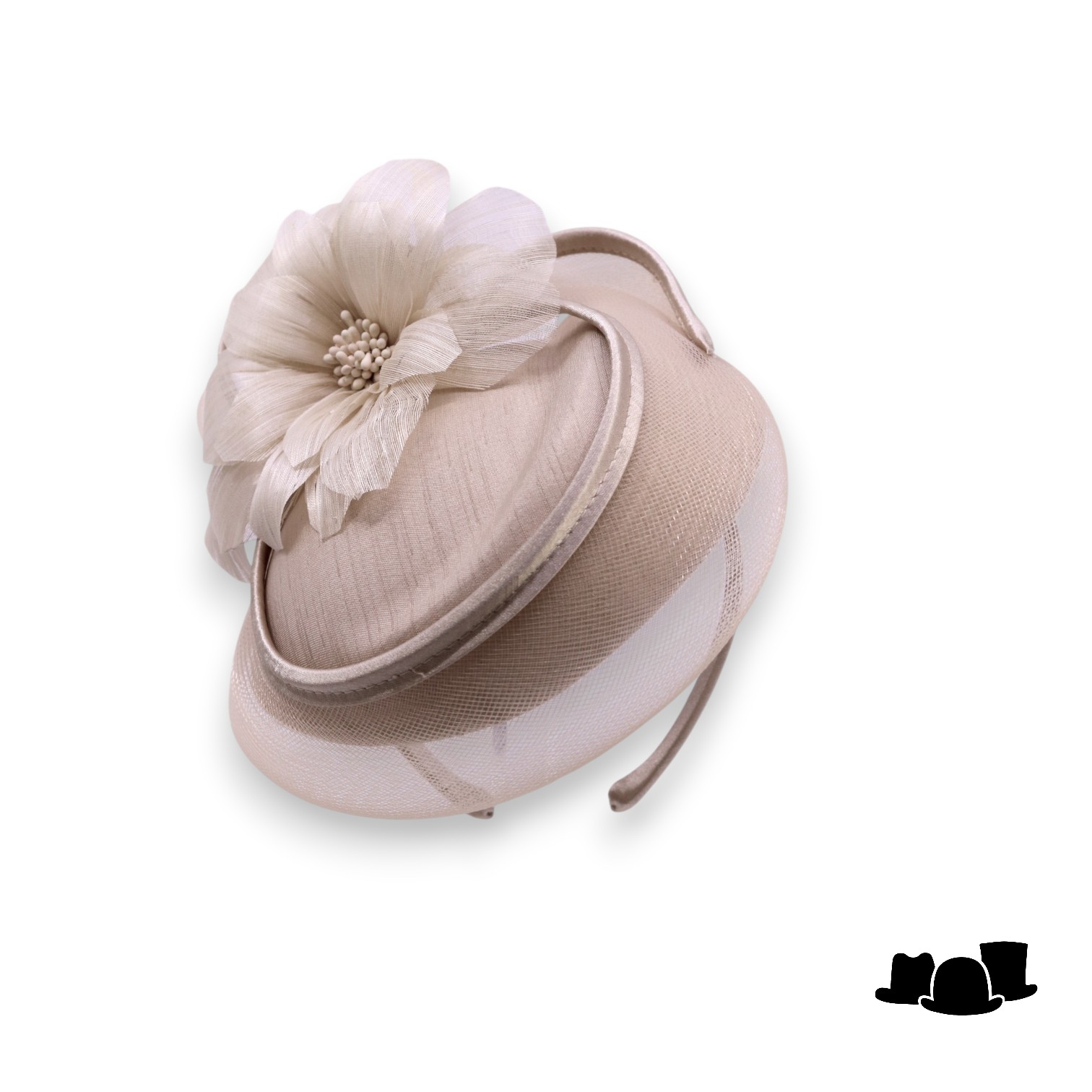 maddox fascinator 179 dopje  sinamay buntal crine champagne