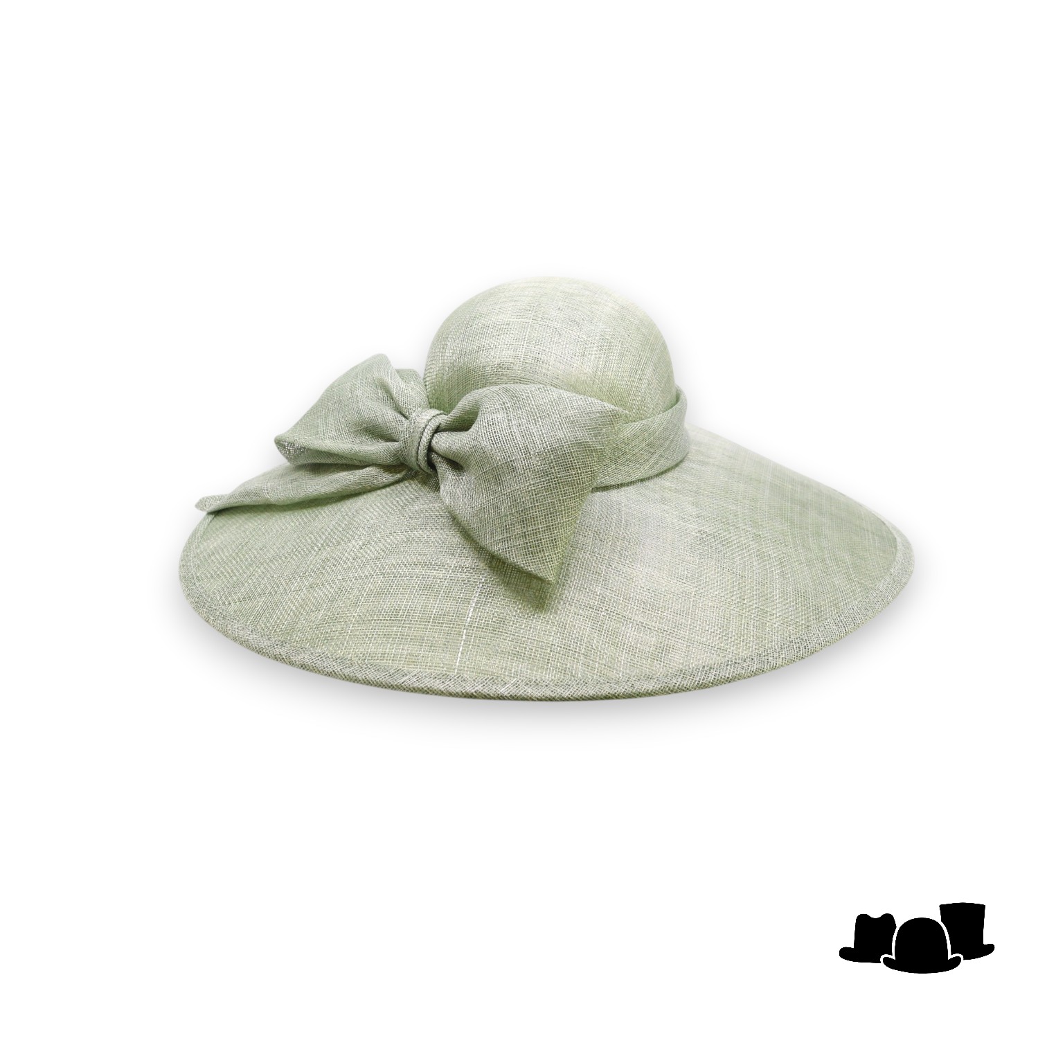 maddox occasion hat 167 ronde bol asymmetric sinamay bow sage