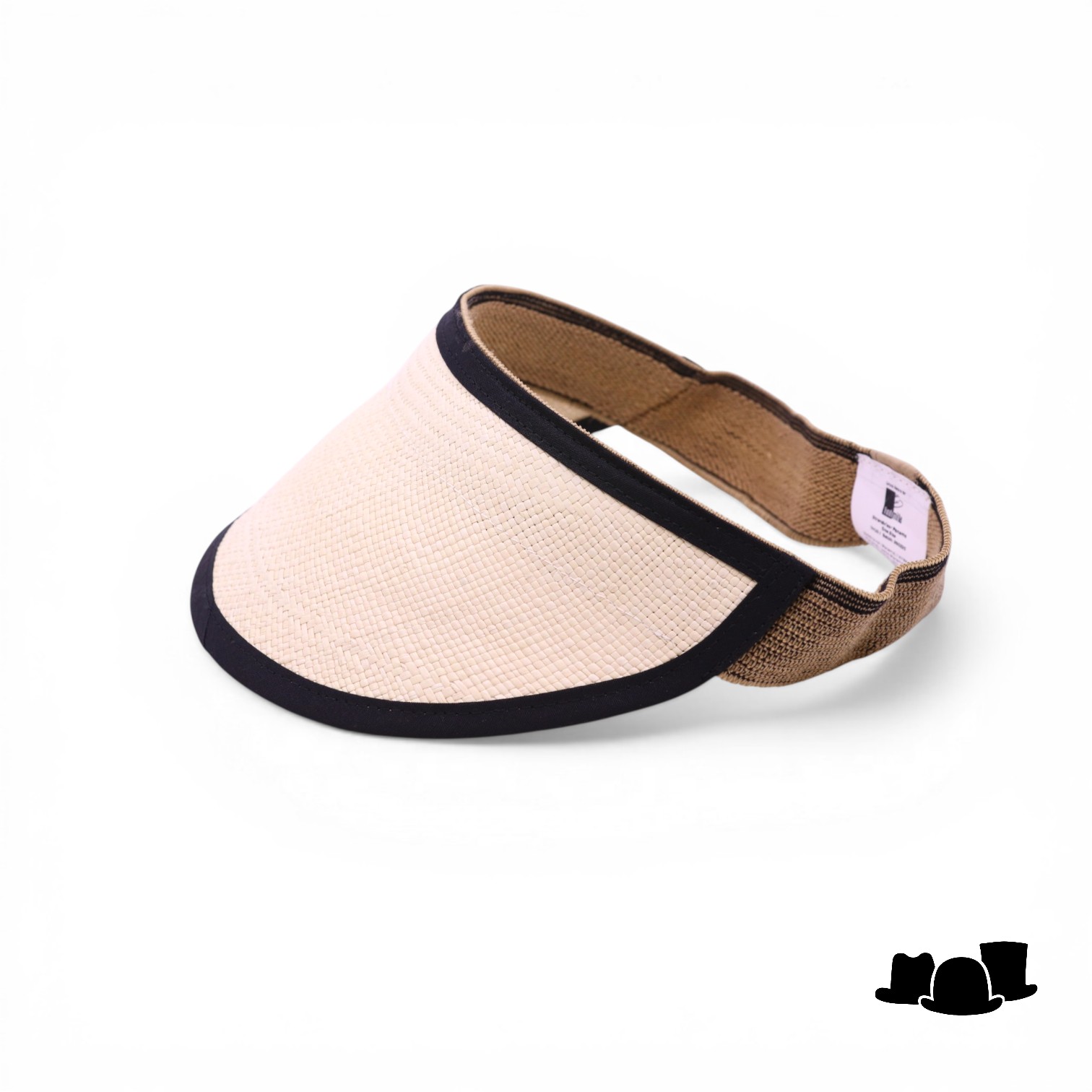 vintimilla zonneklep 7H10 panama naturel en zwart