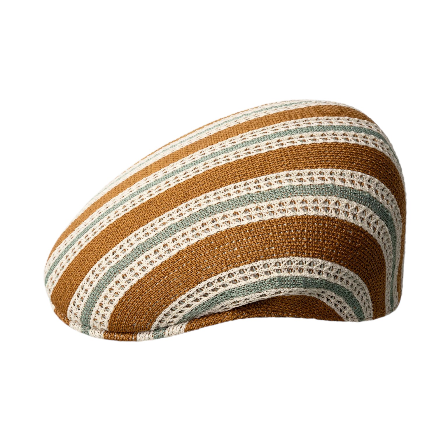 kangol flatcap 504 resort stripe rustic caramel multi