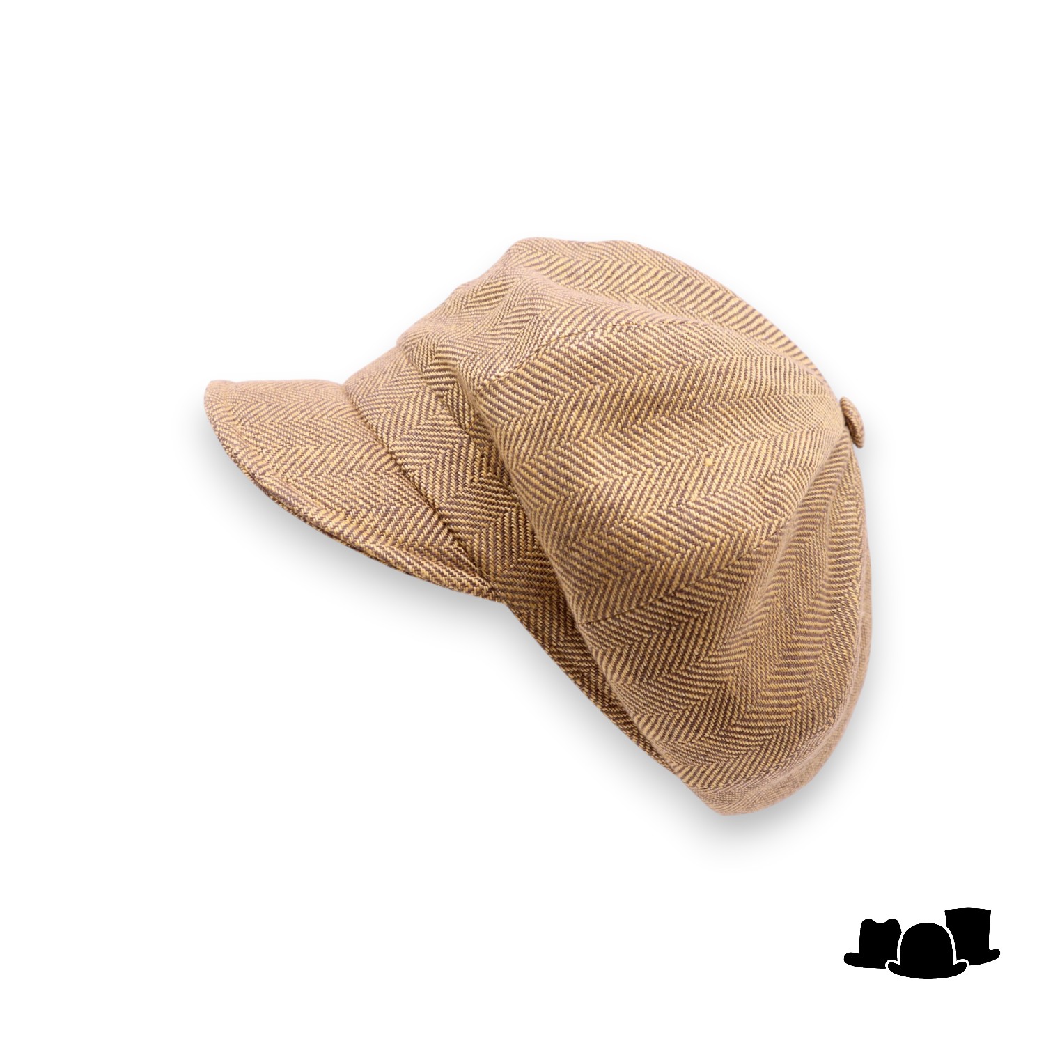 alfonso deste ballonpet krizia linnen visgraat golden brown