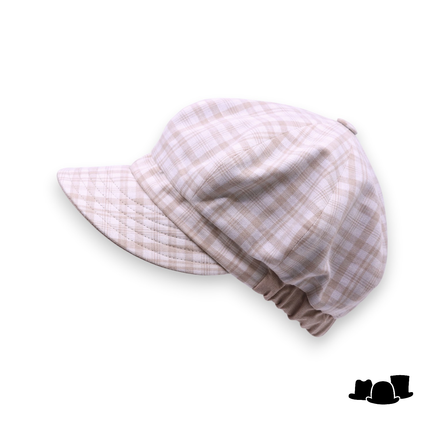 jos van dijck ballonpet alis99 katoen pastel beige check