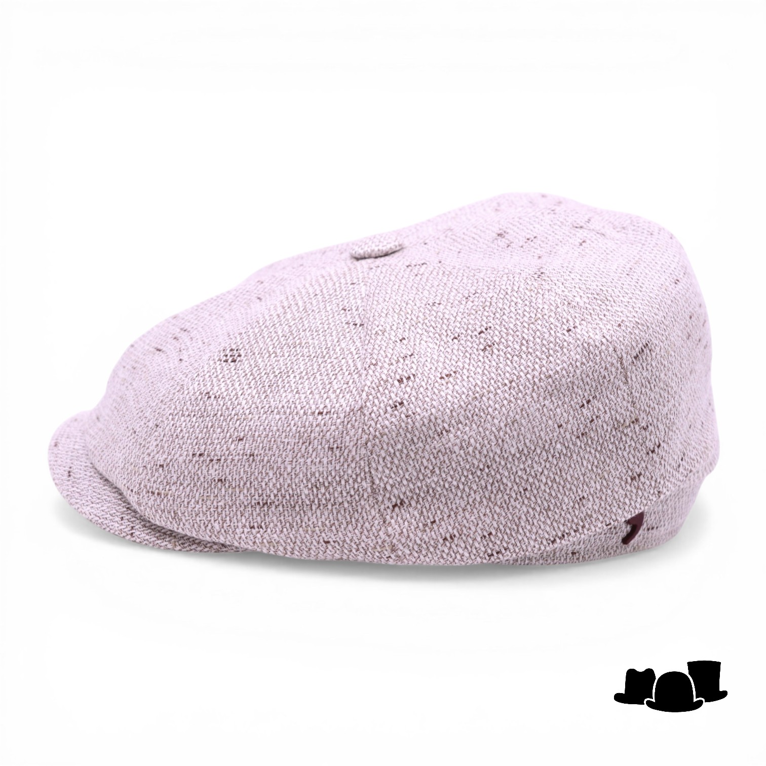 alfonso deste ballonpet kyoto linnen en zijde gemeleerd beige en bruin