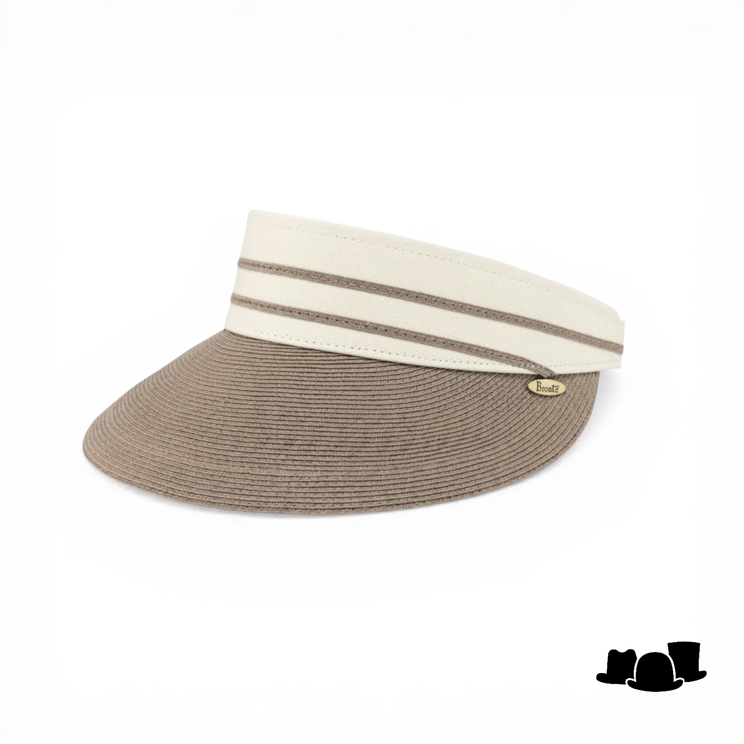 bronte zonneklep britt cellulose taupe white