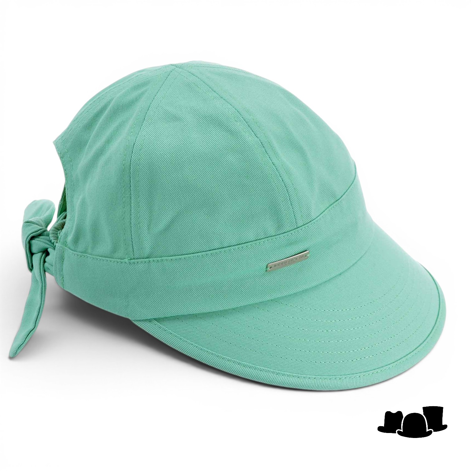 seeberger visor cap katoen mint groen