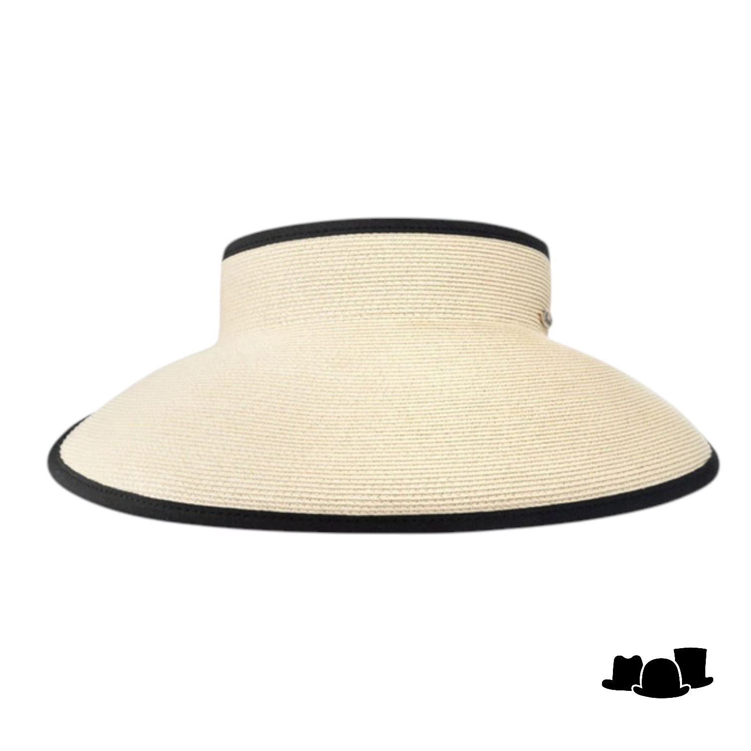 bronte zonneklep butterfly cellulose naturel en zwart