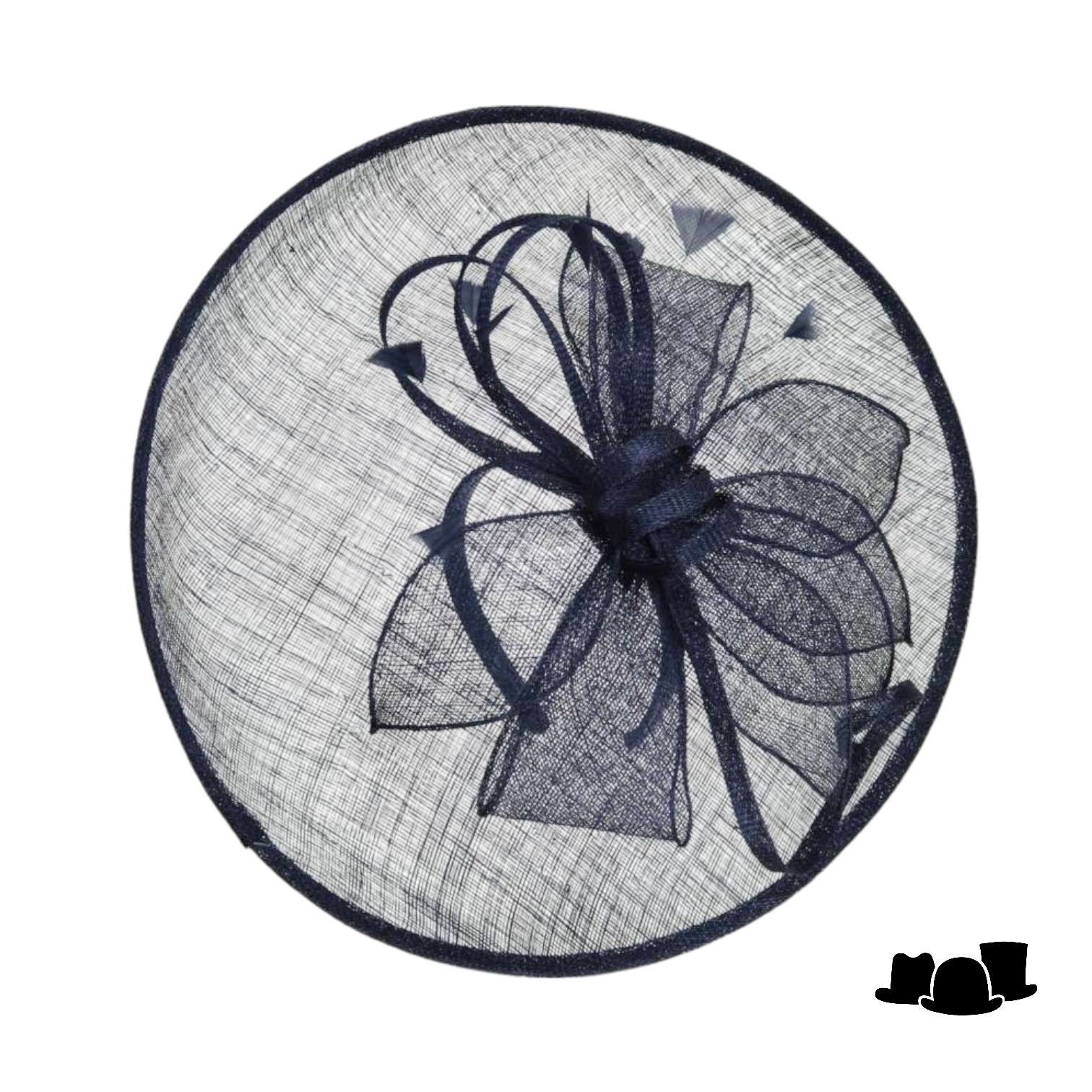 seeberger fascinator disc wanda sinamay  blauw