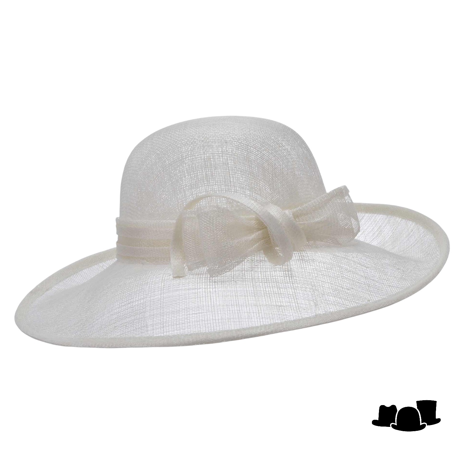 seeberger gelegenheidshoed sinamay mika white
