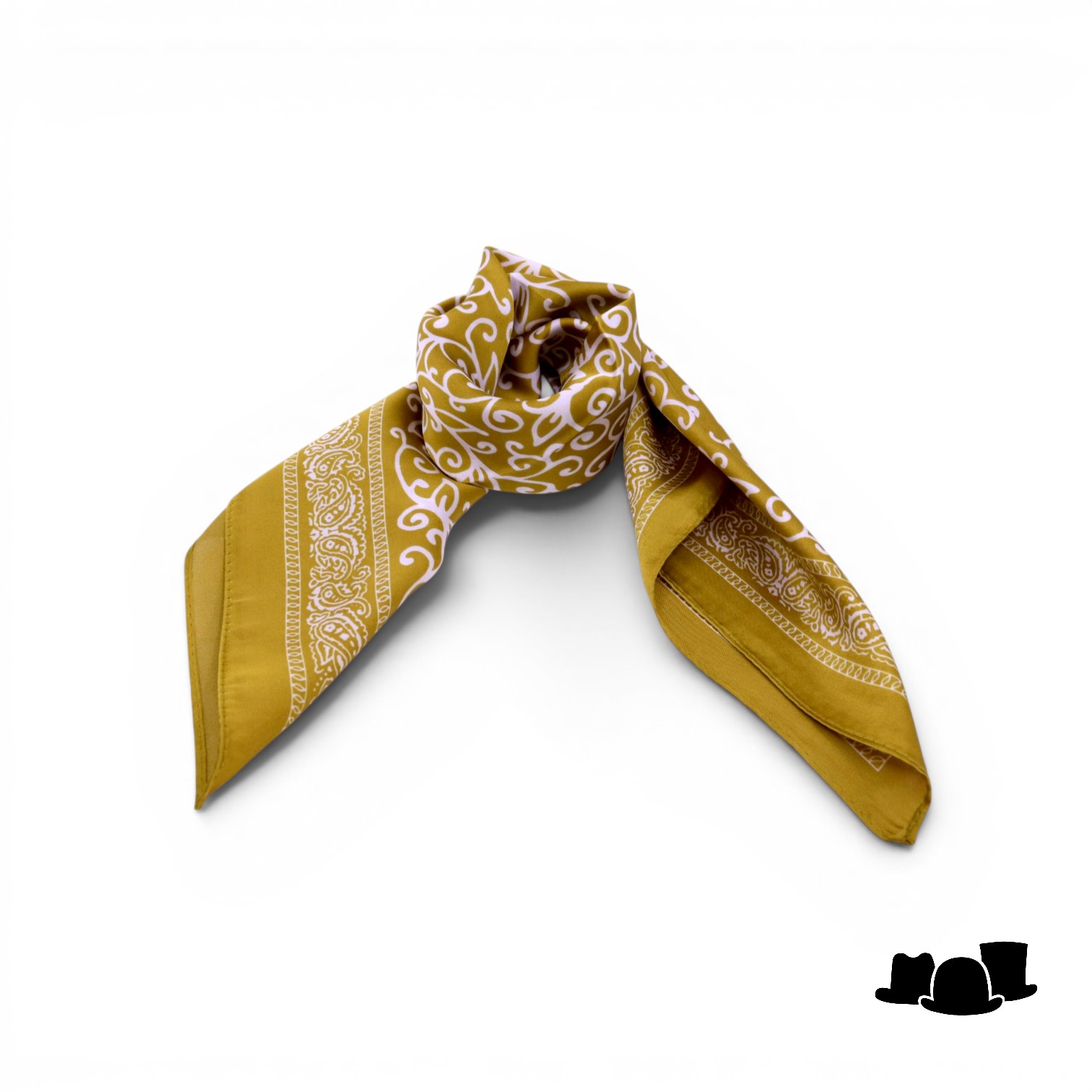 onkar neckerchief sjaaltje satijn golden ochre