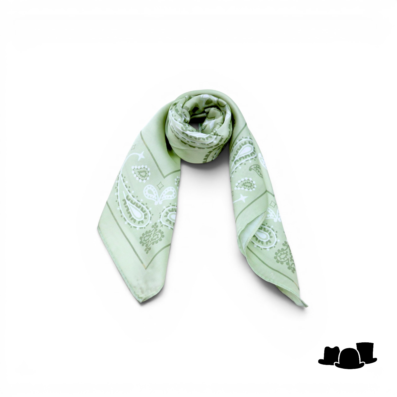 onkar neckerchief sjaaltje satijn pailey mint green