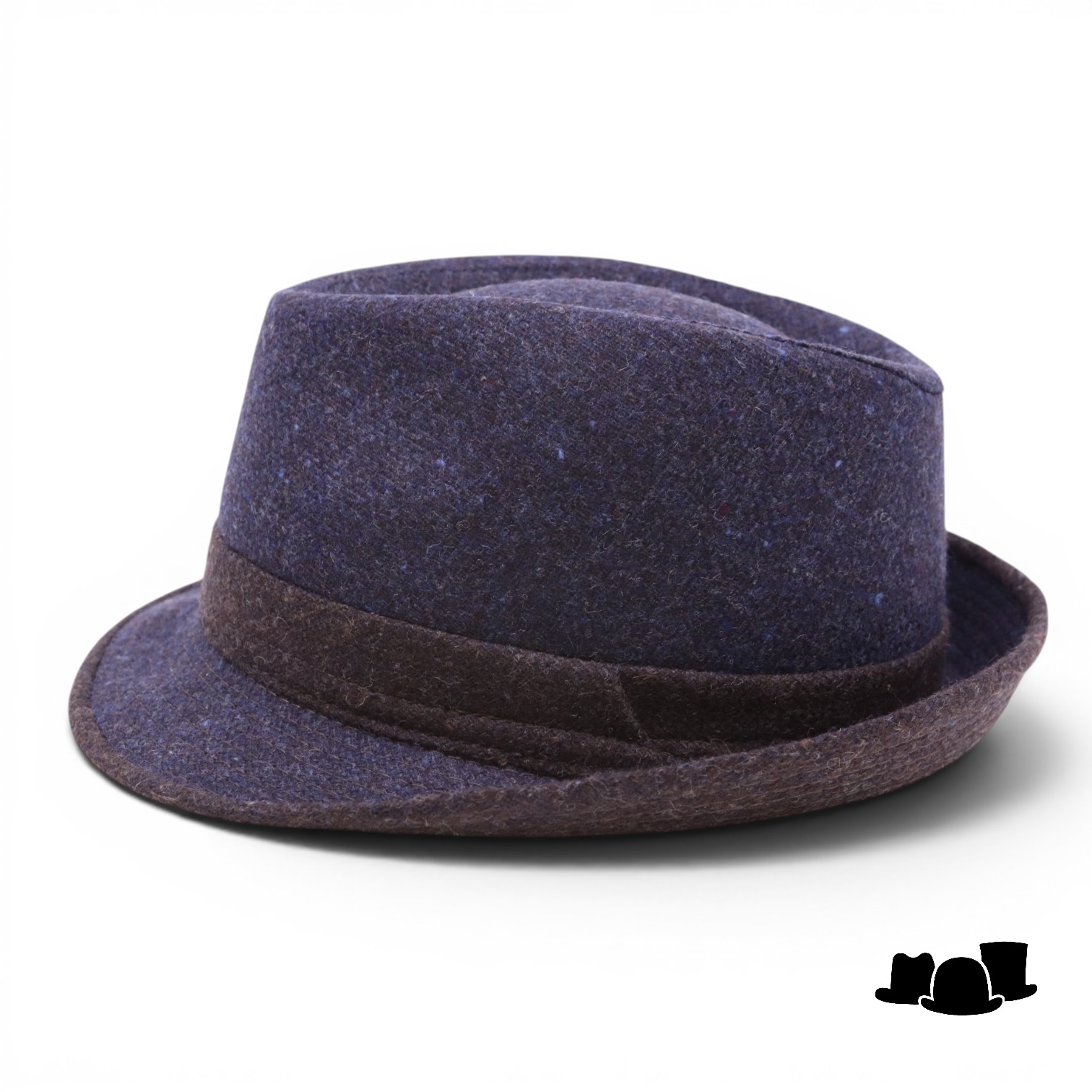 jos van dijck trilby wol donkerblauw bruin