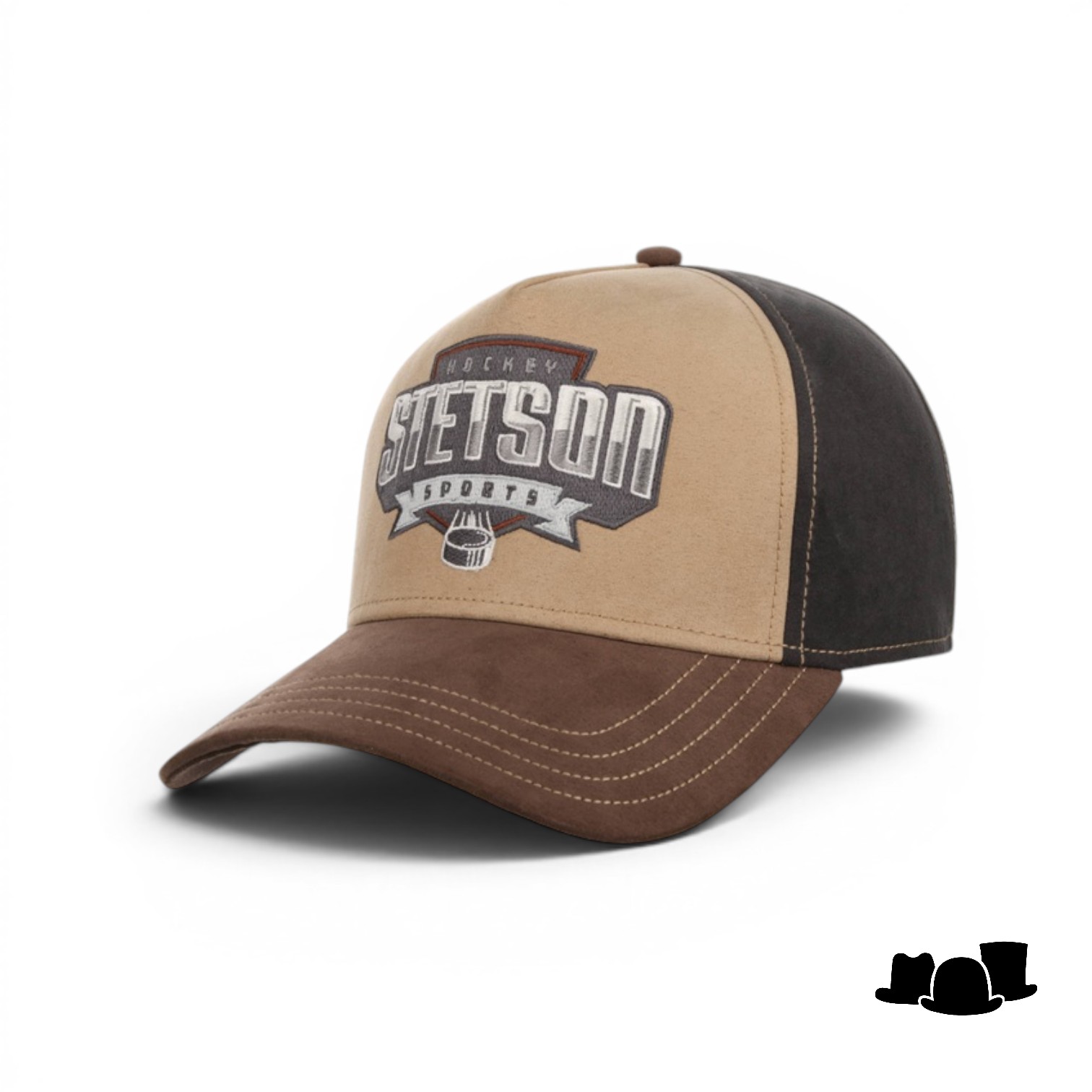 stetson trucker cap hockey sports brown grijs en beige