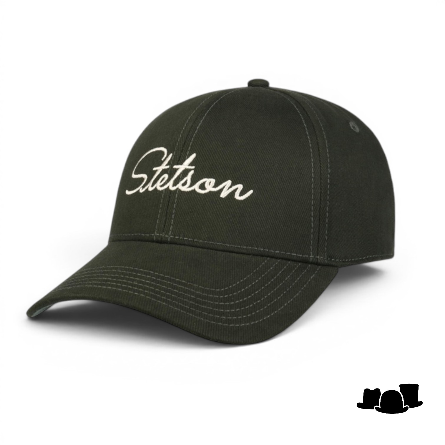 stetson baseball cap classic lettering groen