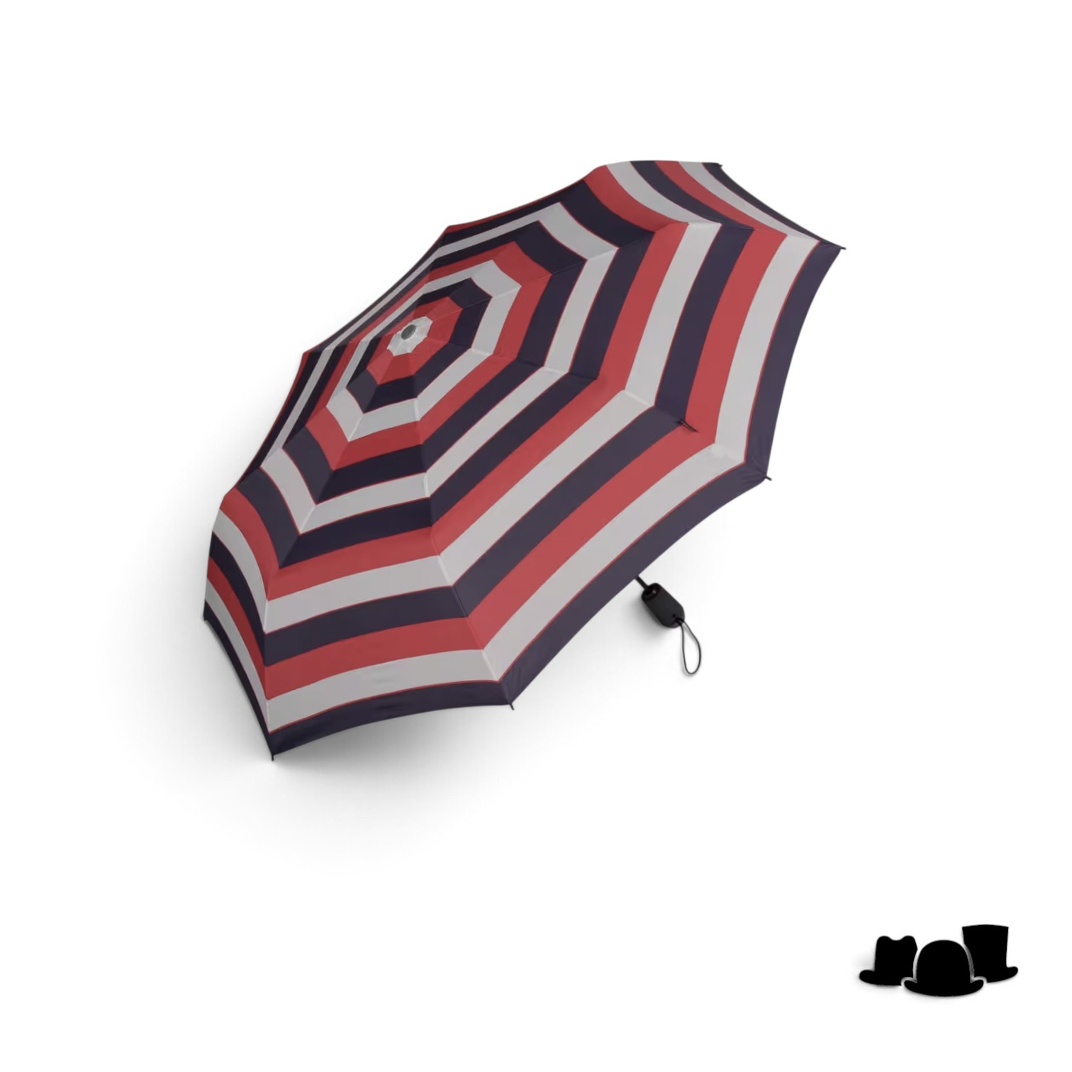 knirps paraplu large duomatic stripe red