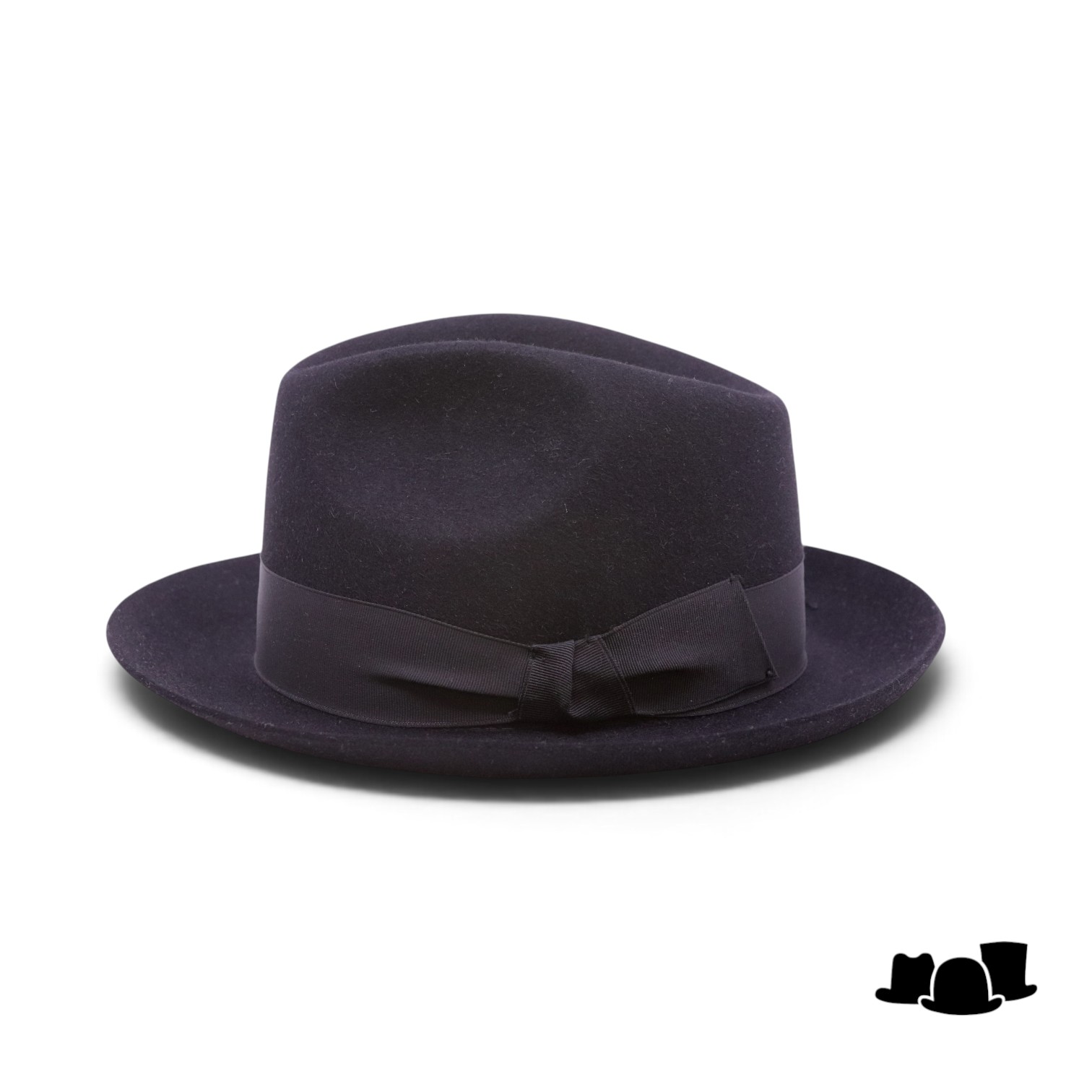 baldini fedora classico gesneden rand zwart