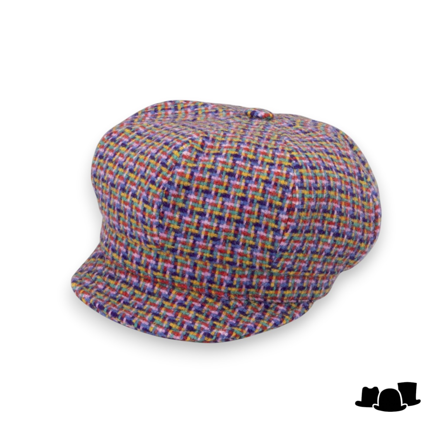 fiebig dames ballonpet harris tweed purple