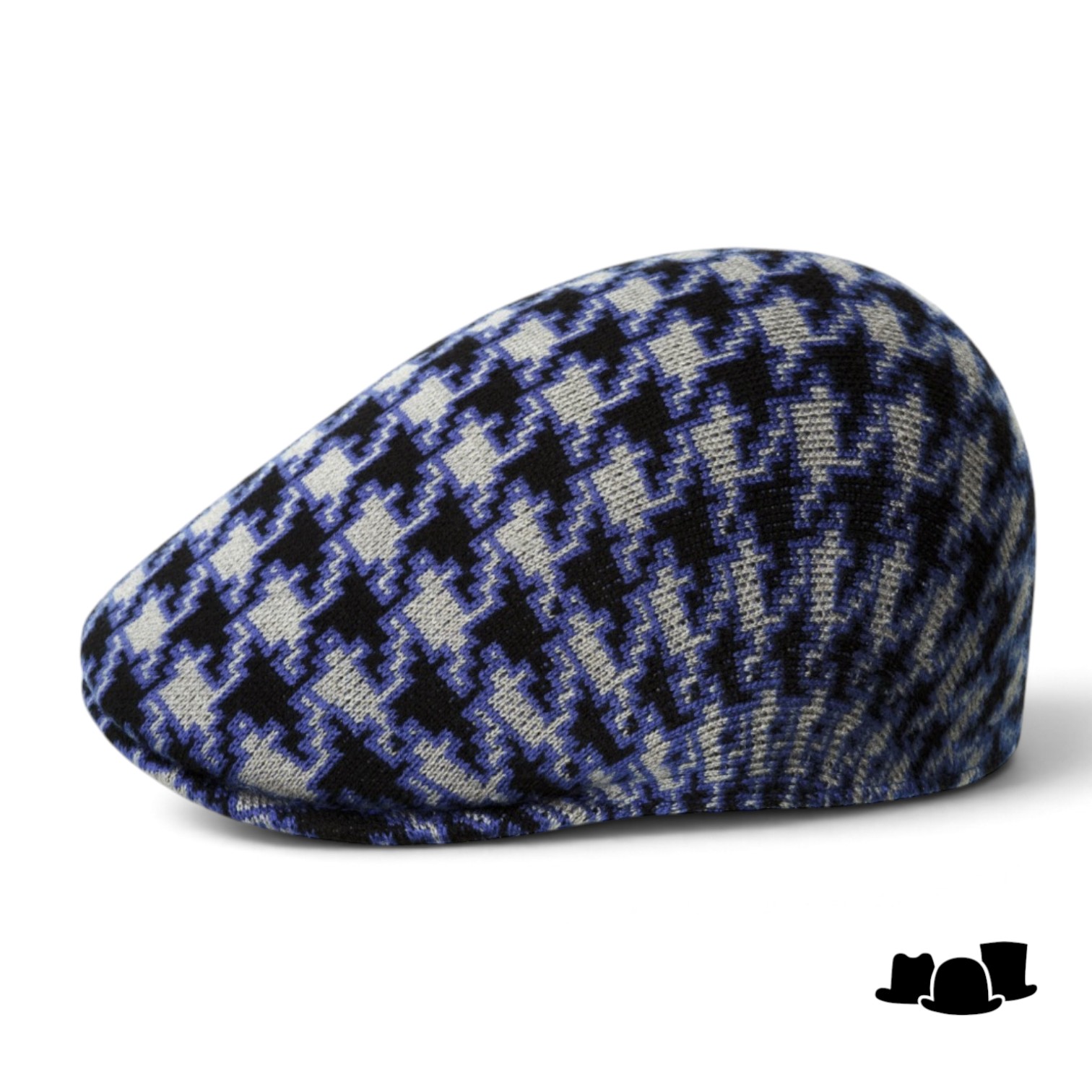 kangol flatcap 507 seamless wool houndstooth