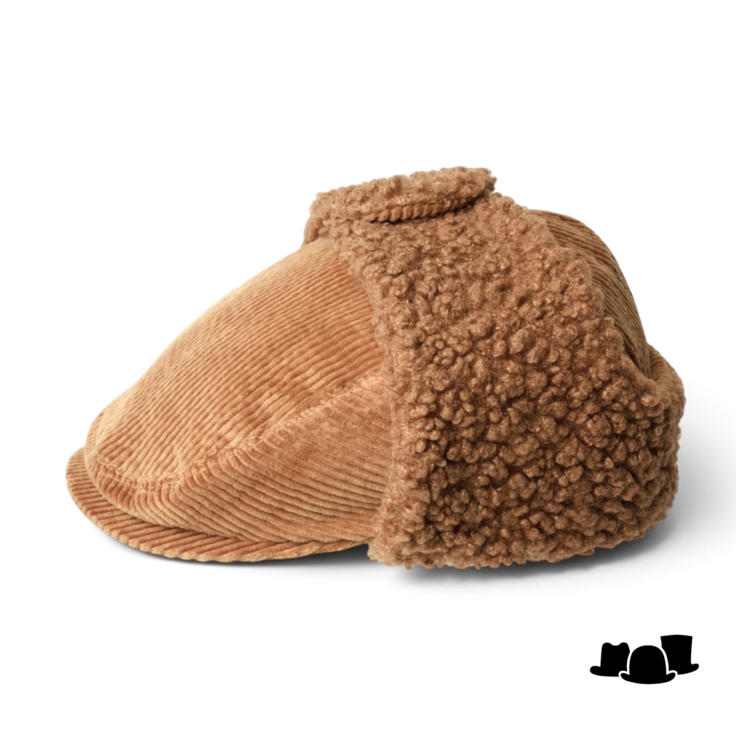 kangol flat cap met oorkleppen cosy cord bugatti