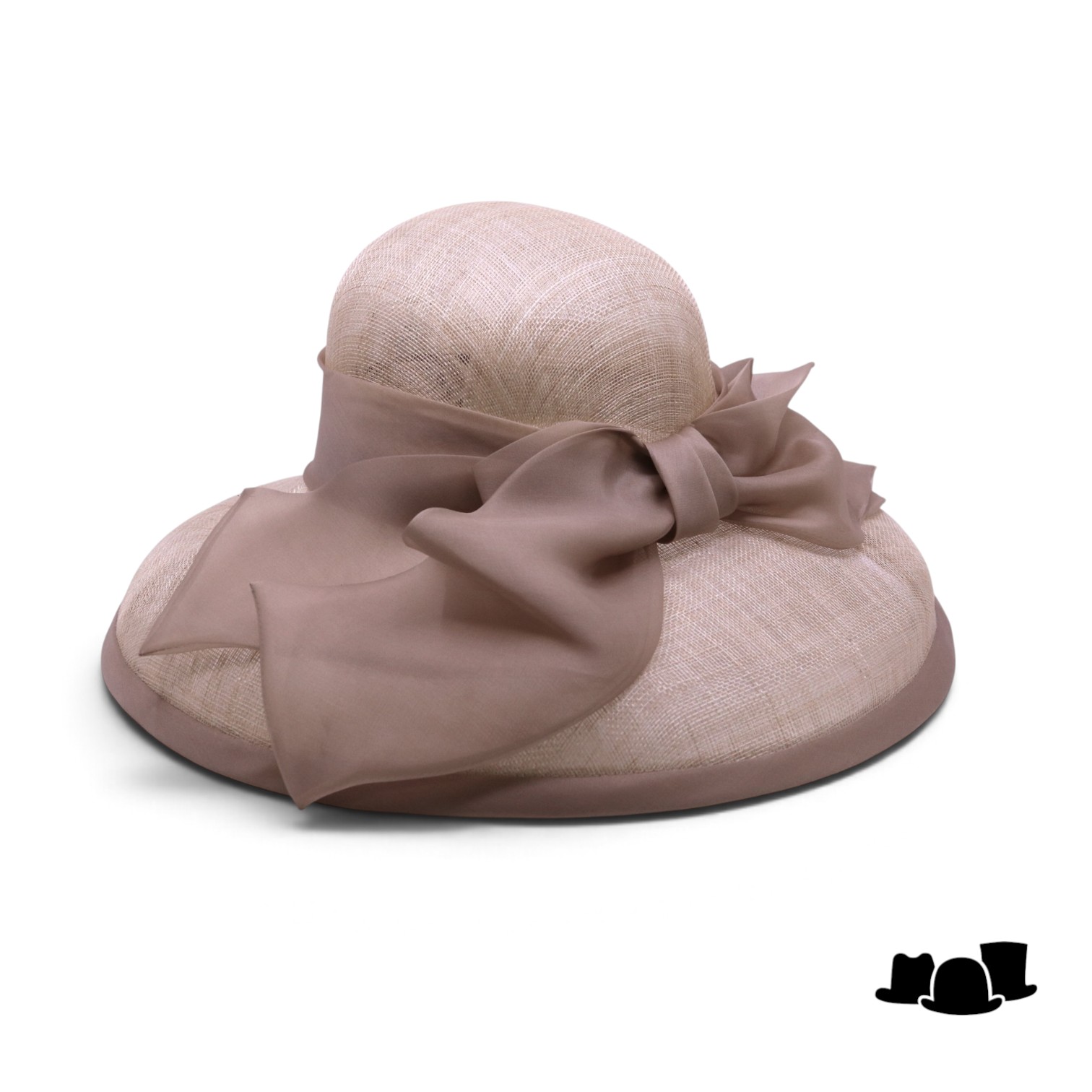 frasconi gelegenheidshoed tiffany sinamay naturel beige