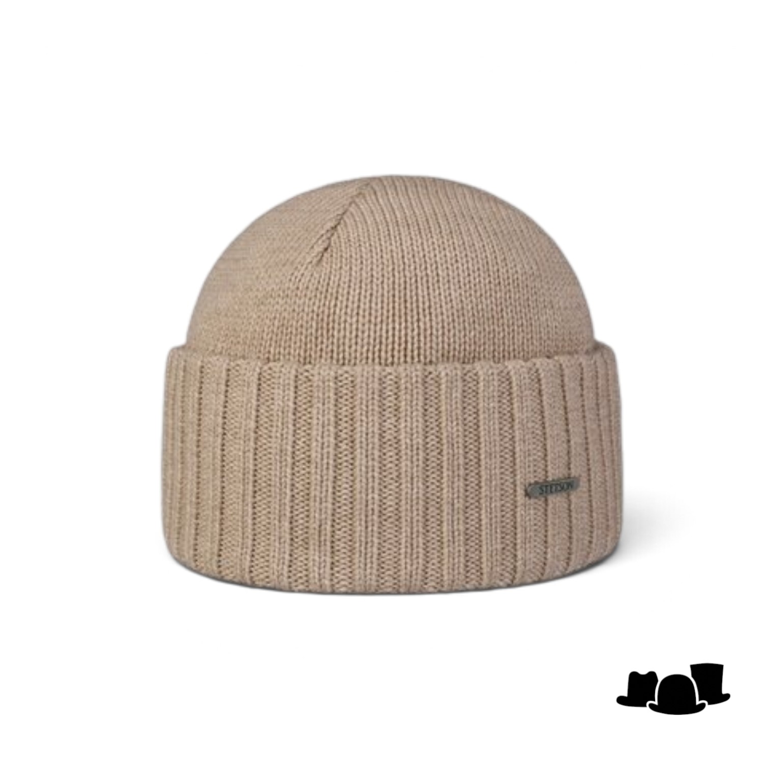 stetson beanie northport merino wool knit light hazel