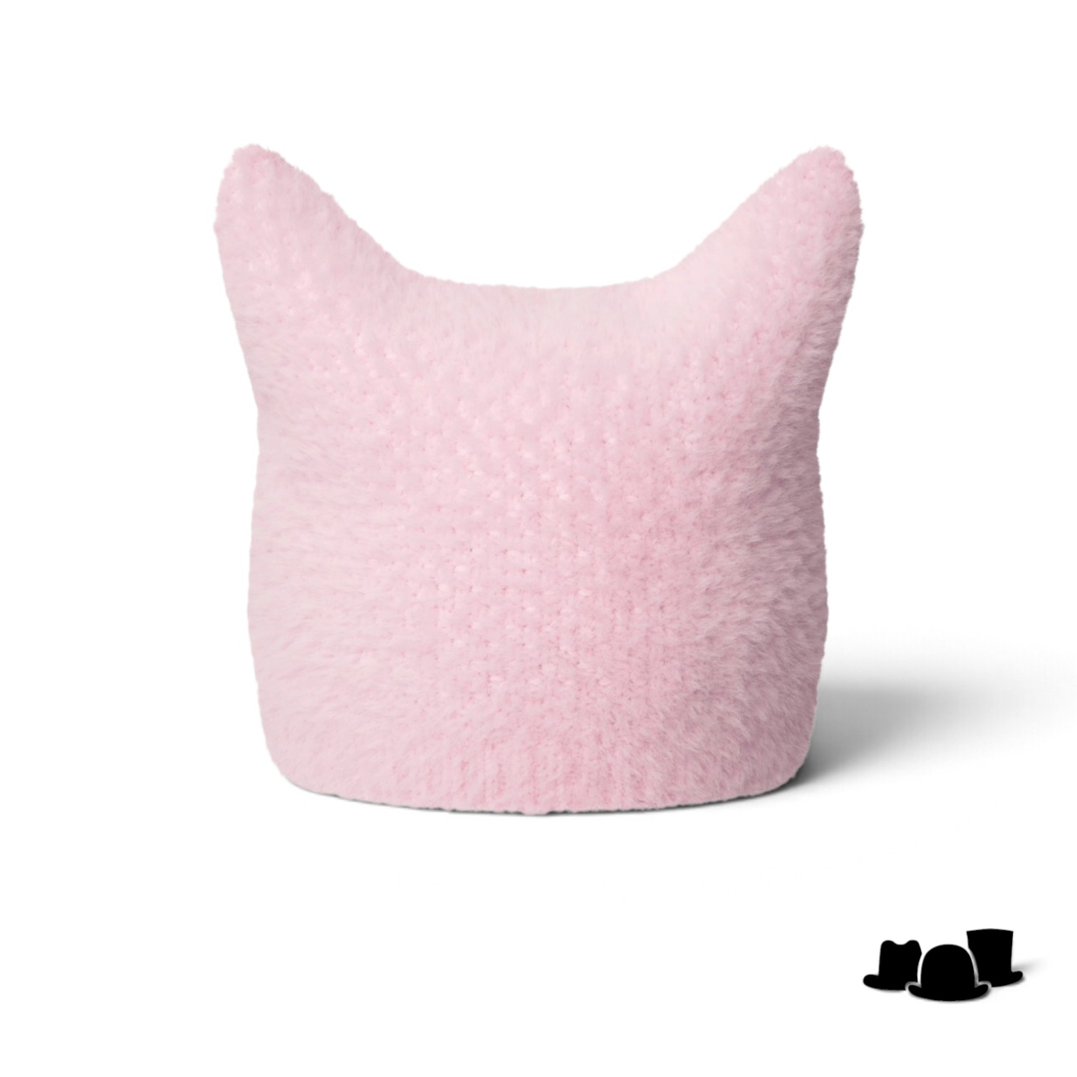 kangol pointed beanie faux fur ballerina pink