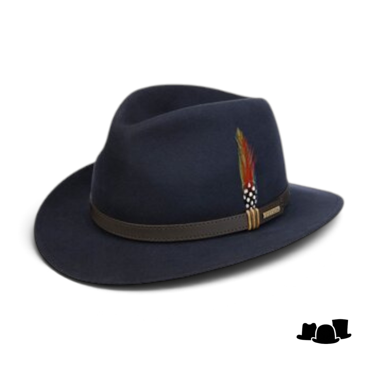 stetson traveller outdoor softfelt wool navy