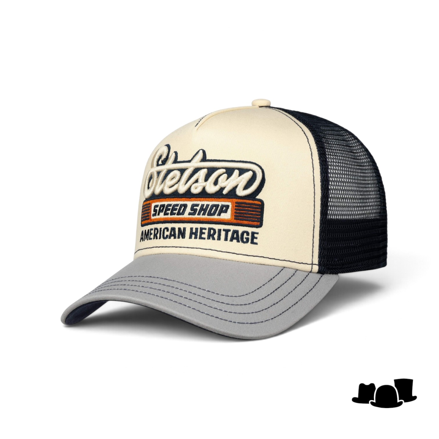 stetson trucker cap speed shop blauw