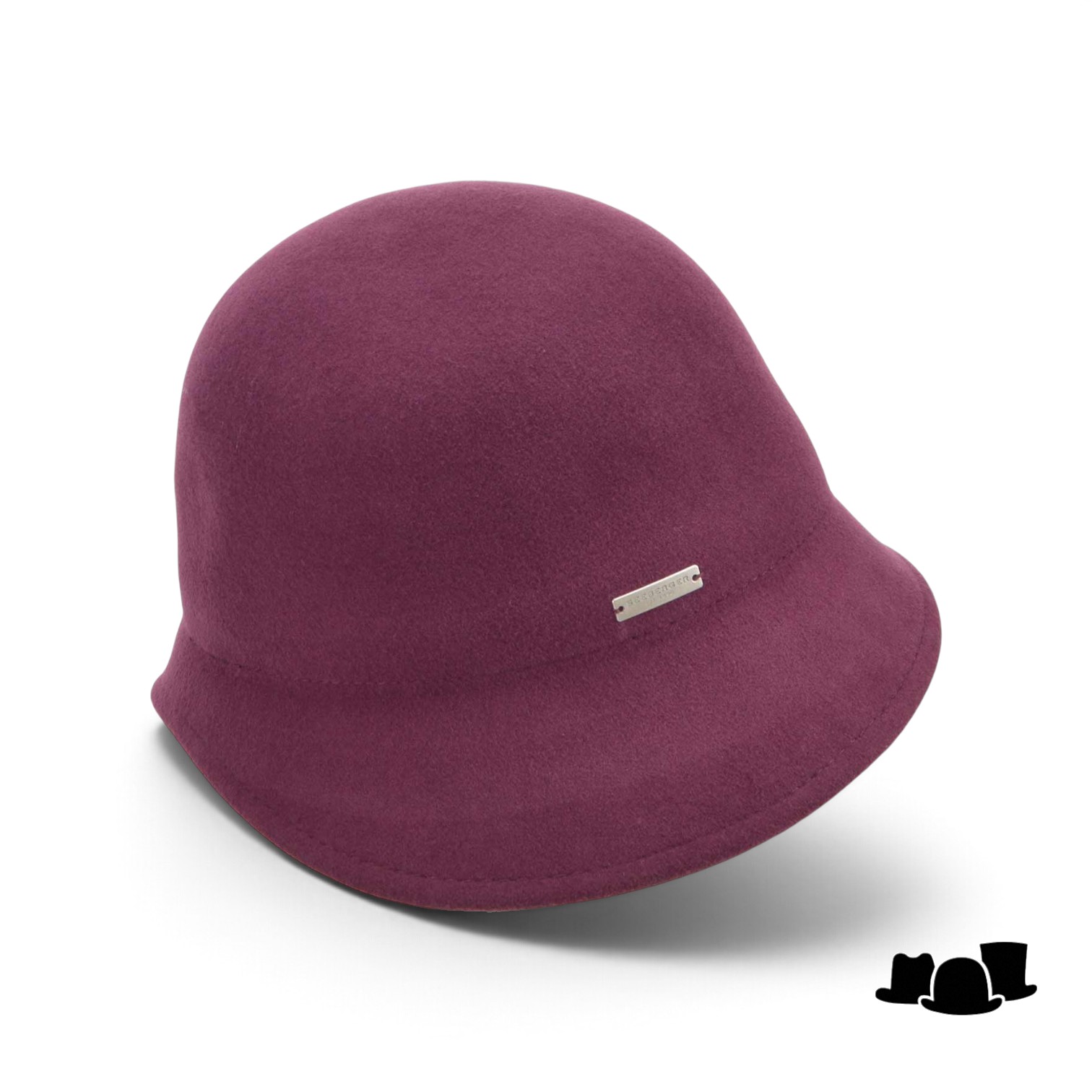 seeberger cloche woolfelt burgundy red