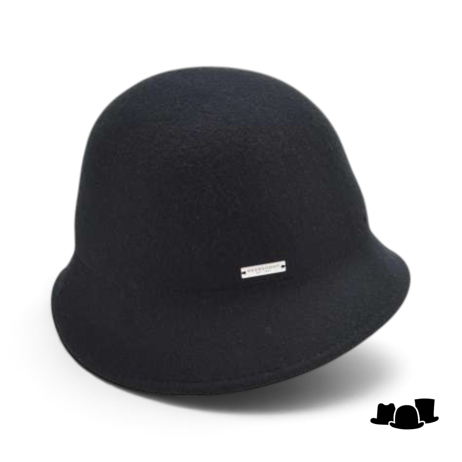 seeberger cloche woolfelt black