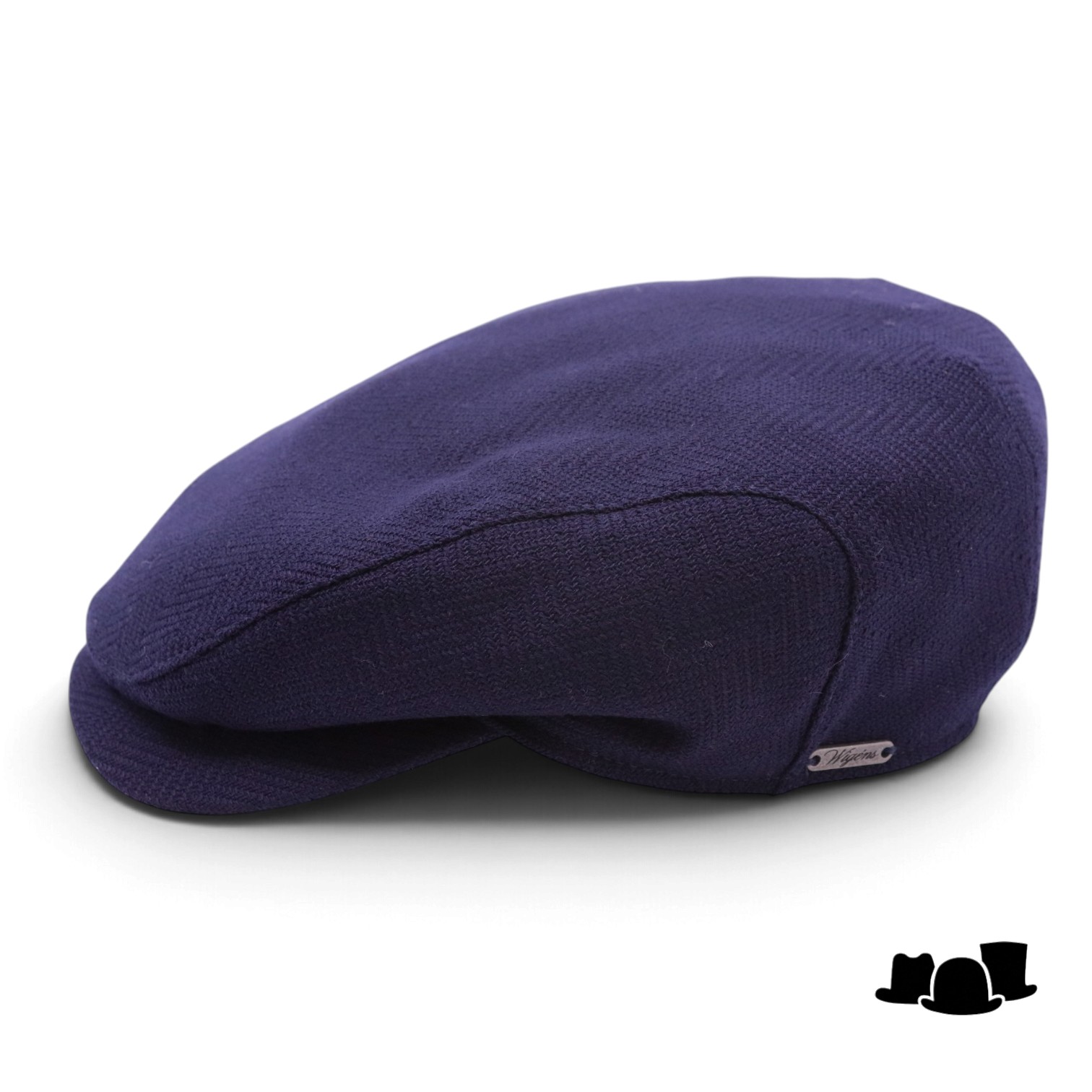 wigens ivy contemporary cap wol visgraat navy