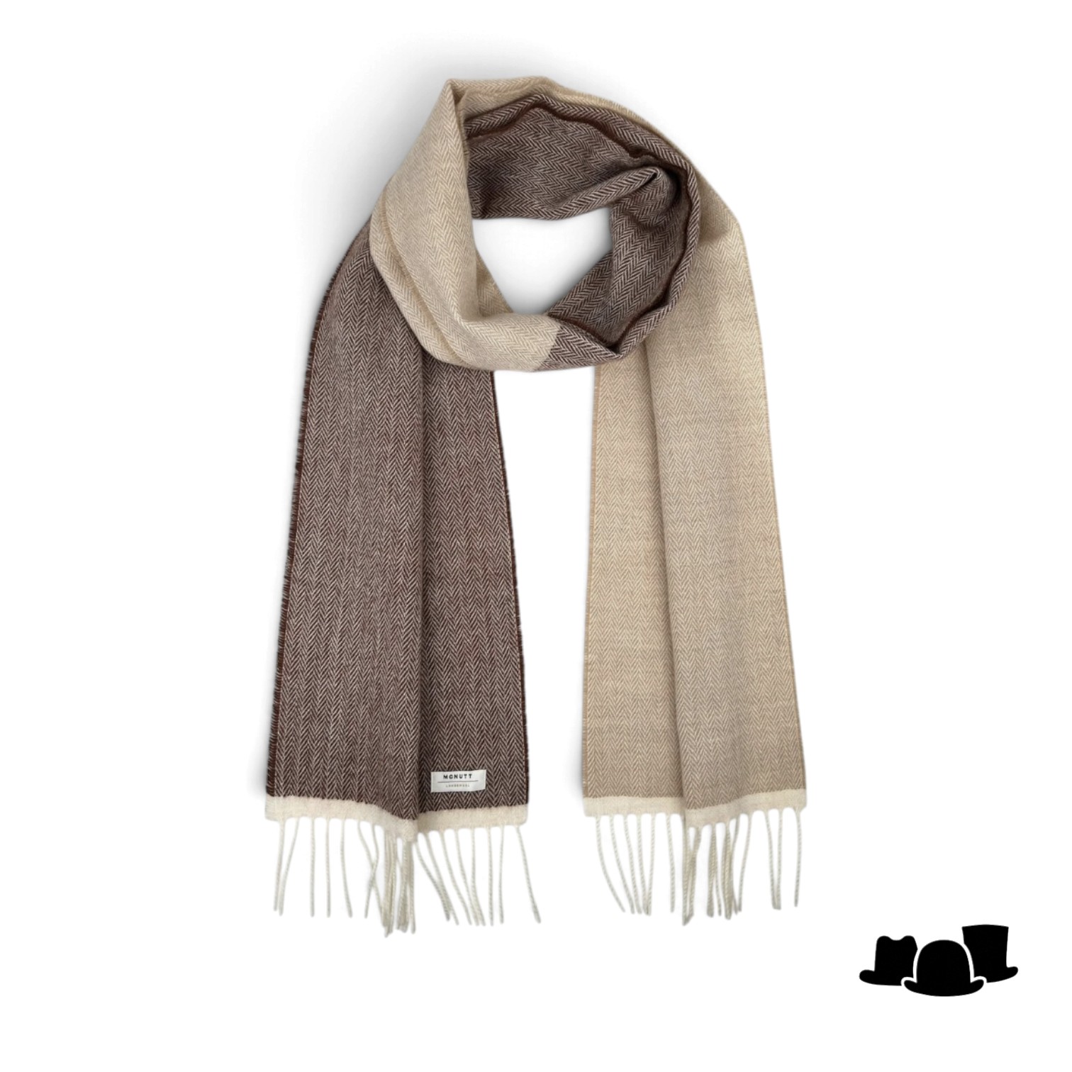 mcnutt of donegal irish wool scarf visgraat bergen
