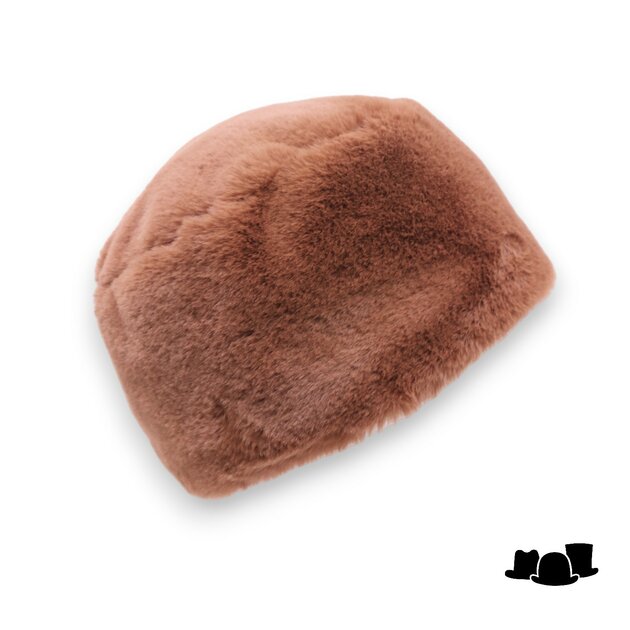 Bedacht Toque Suze Faux Fur PO burned orange | Hoedenzaak Jos van Dijck ...