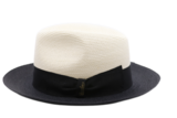 borsalino fedora bogart bandstro hemp black creme_