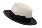 borsalino fedora bogart bandstro hemp black creme_