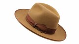 borsalino fedora qs haarvilt binded brim camel  _